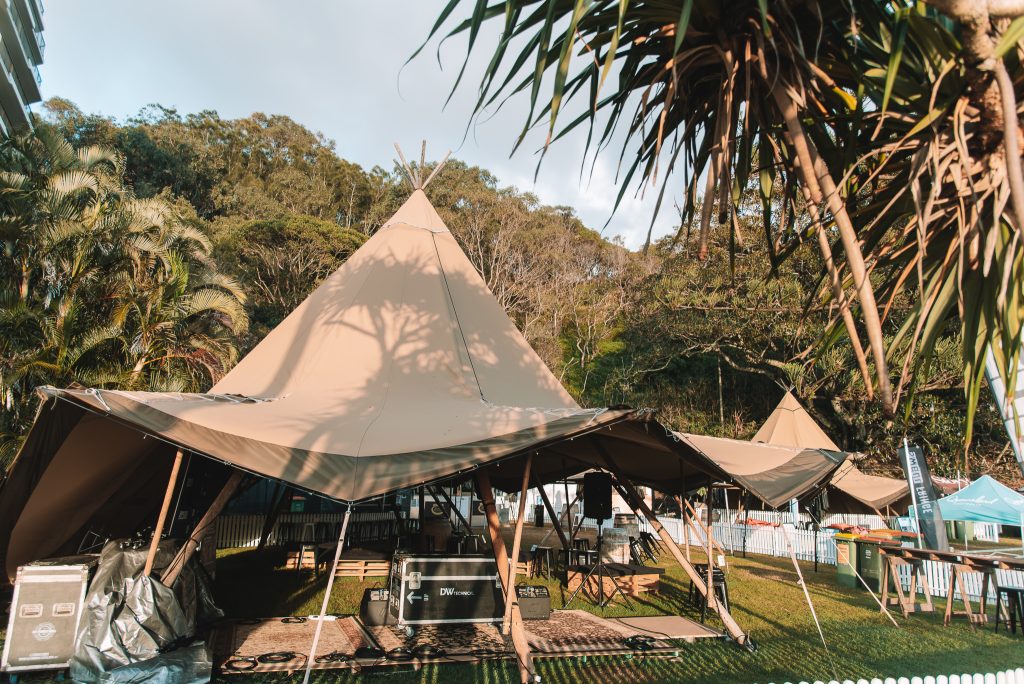 swell festival tipi village in the park