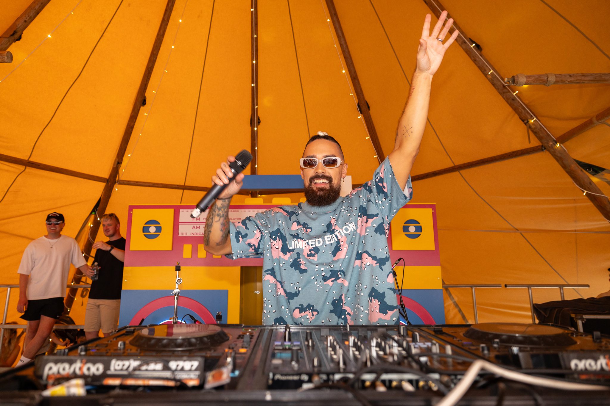 Lenny Pearce DJ in Tipis for Beach Festival