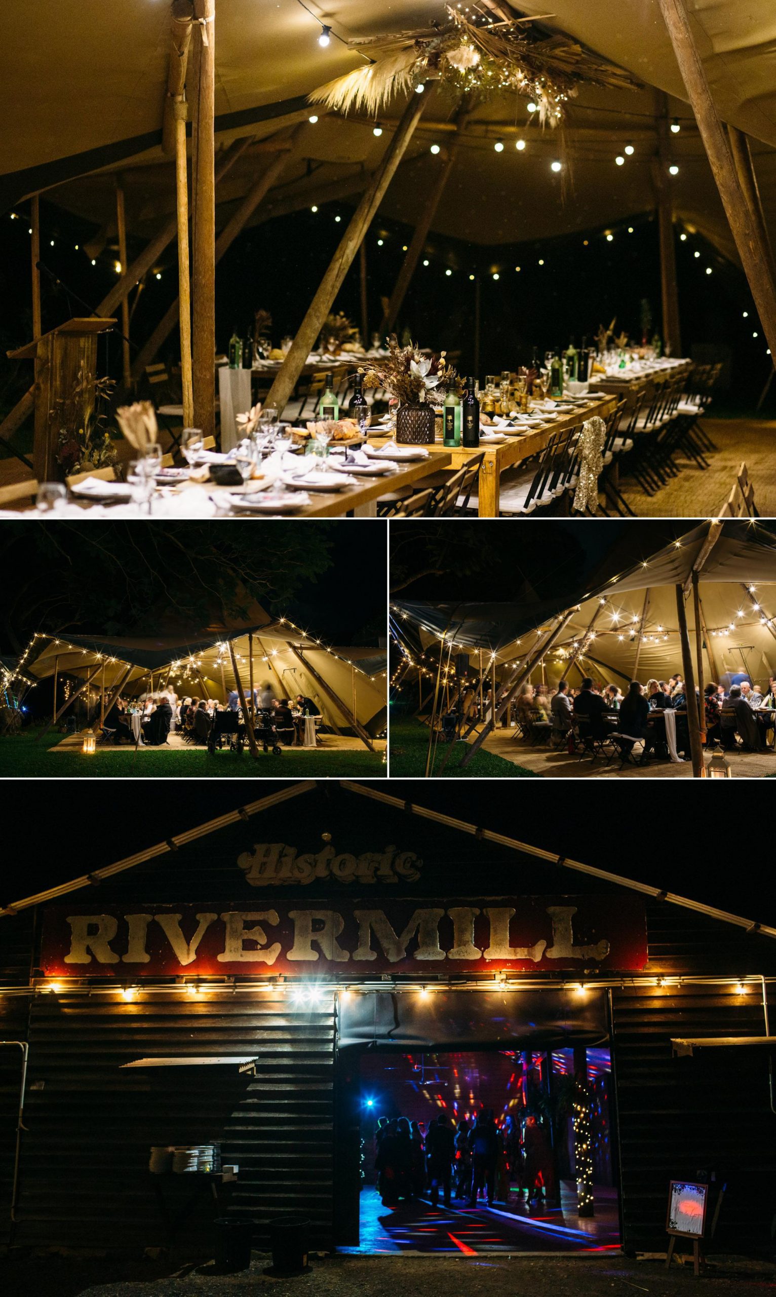 Tipi Wedding Historic Rivermill