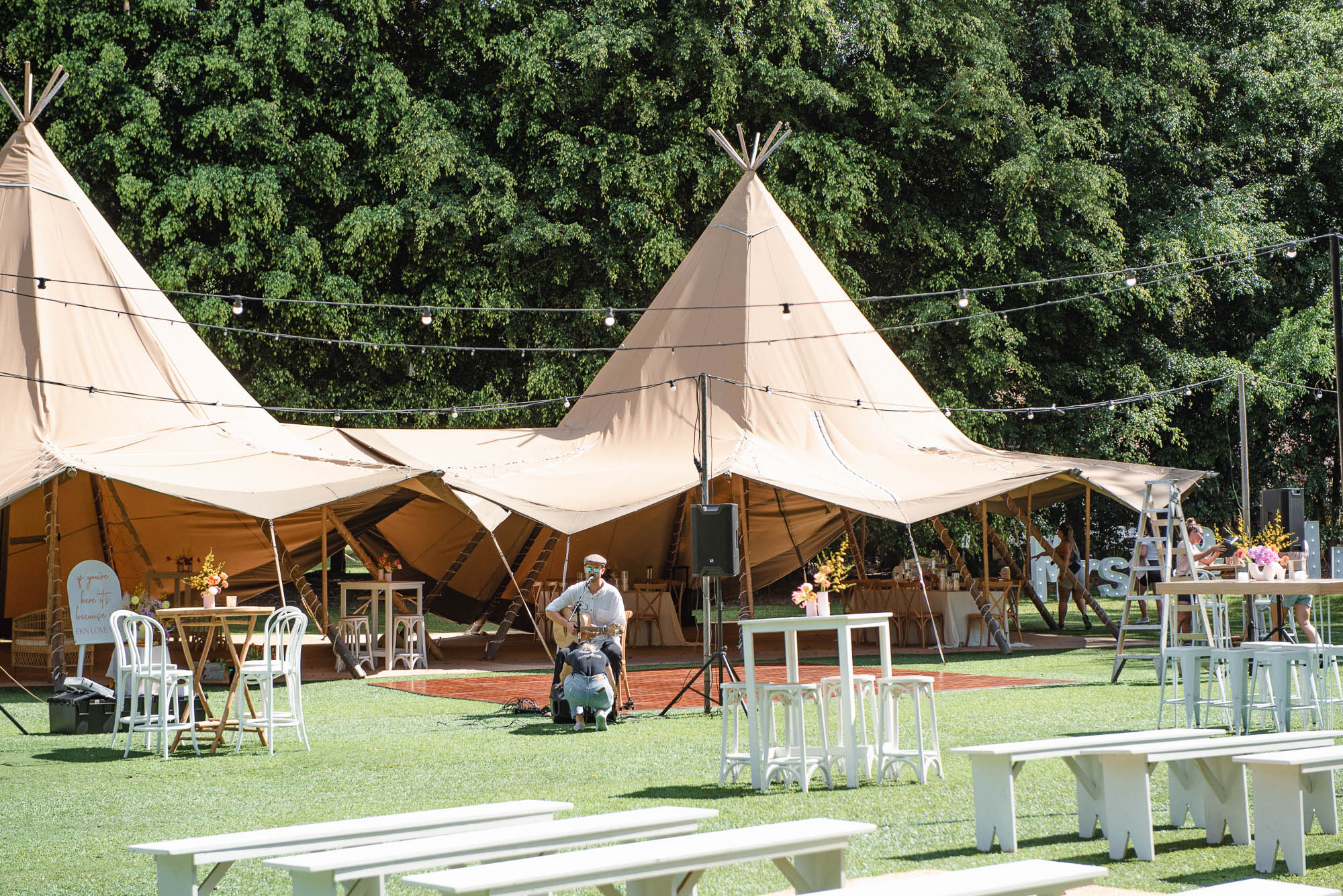 tipi wedding double kata sound check