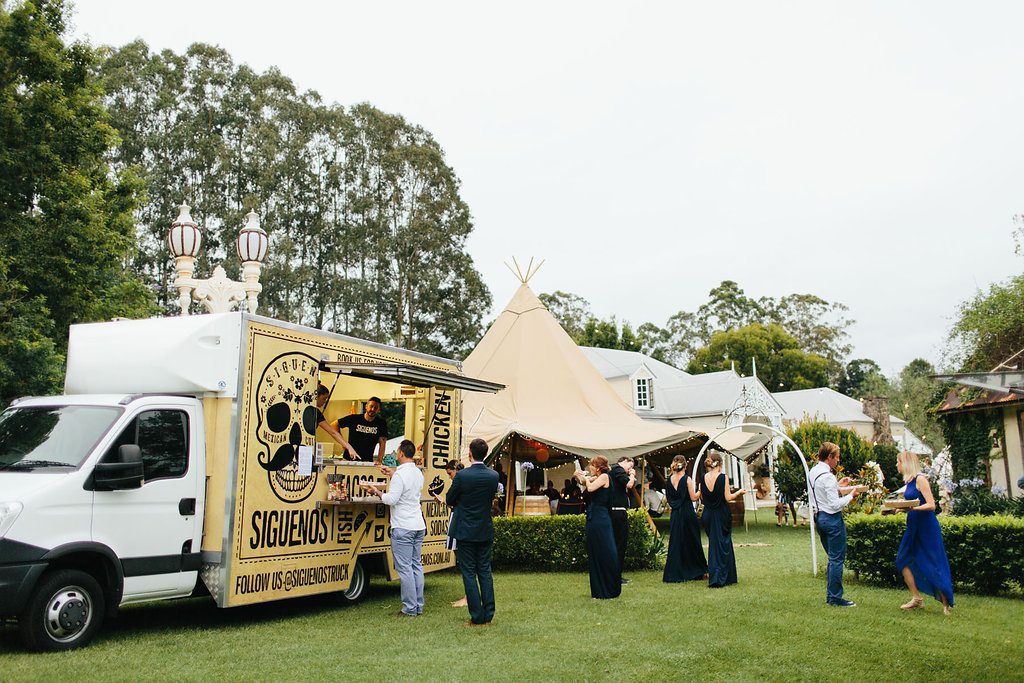 Food Truck backyard wedding