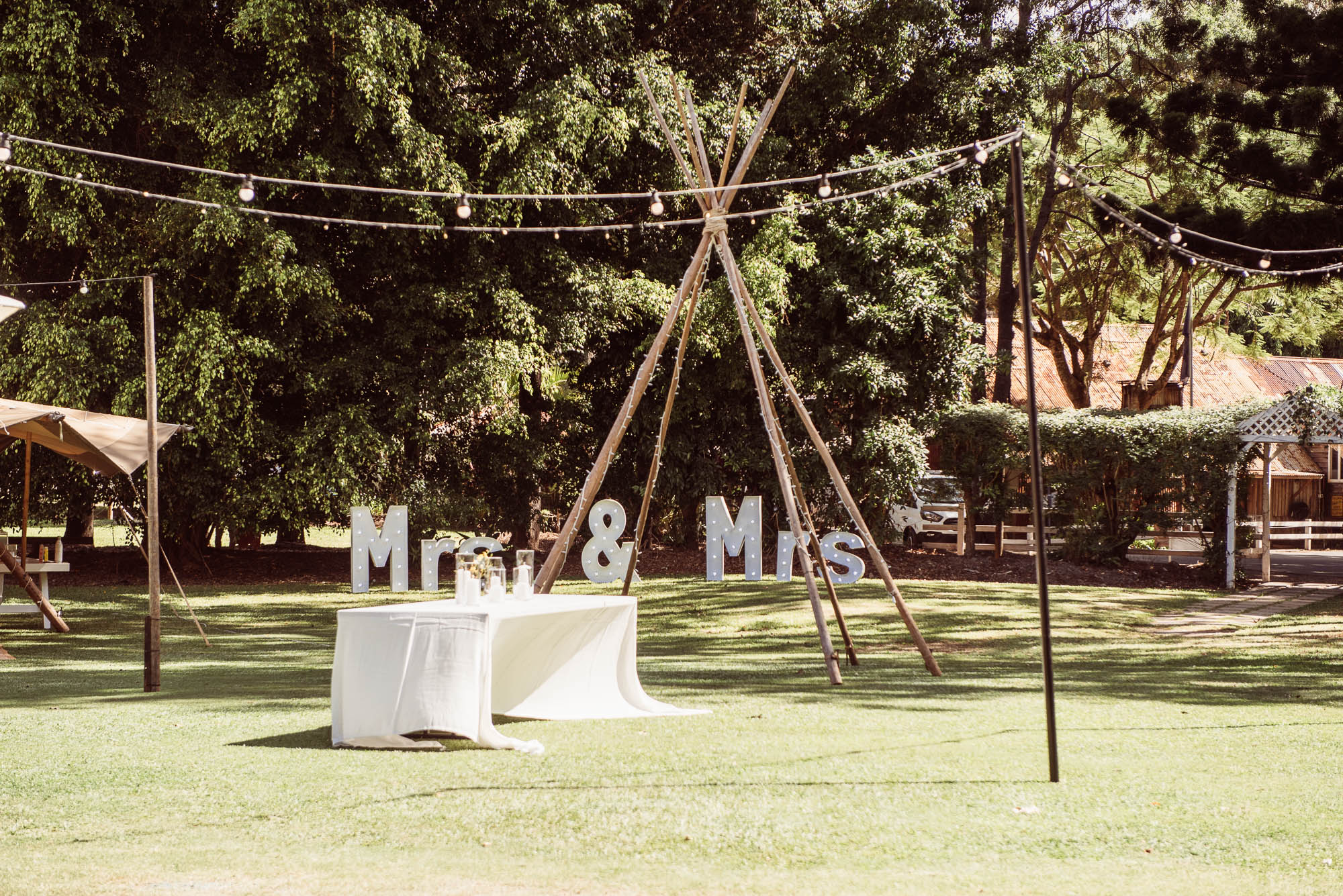 tipi wedding mrs and mrs