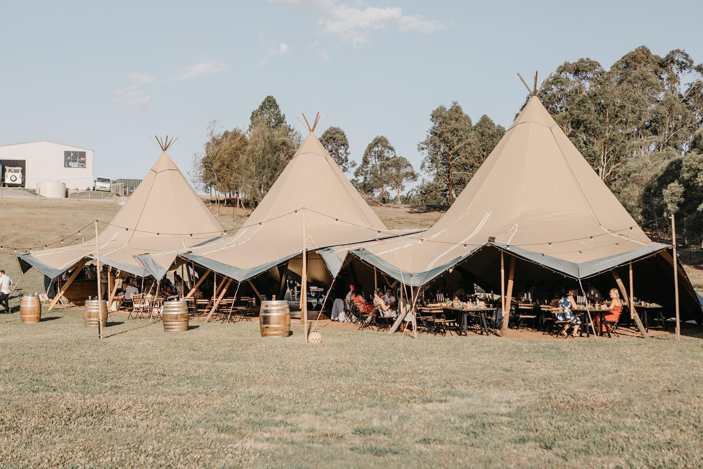 Triple tipi on acreage property