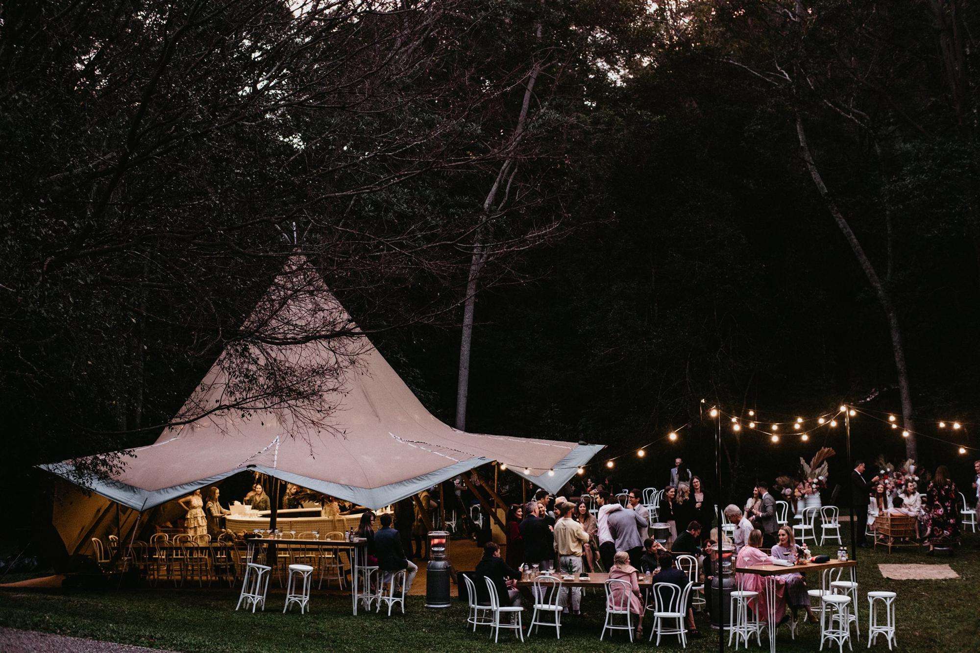 tipi wedding private property gold coast