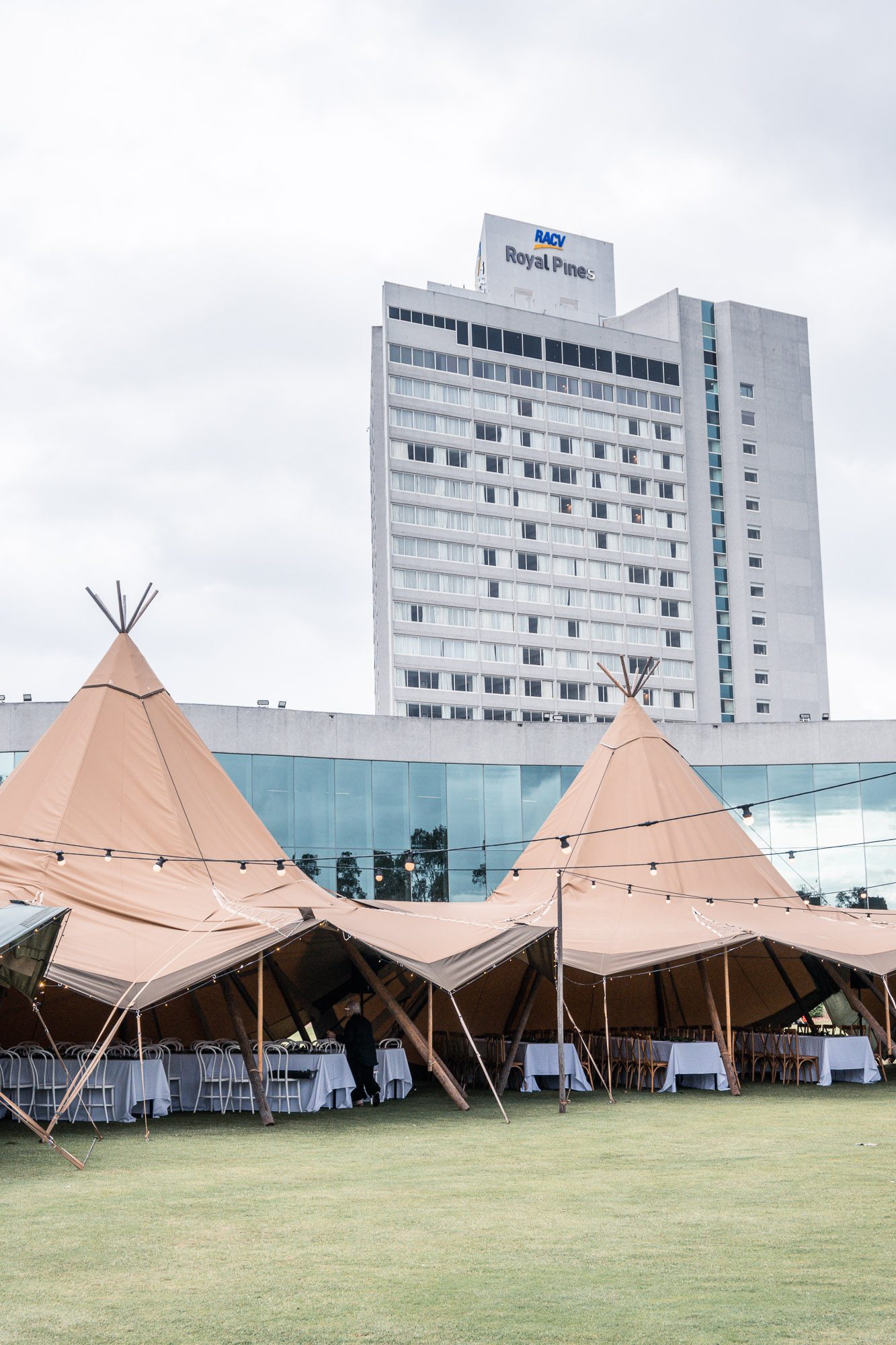 tipis for corporate event royal pines