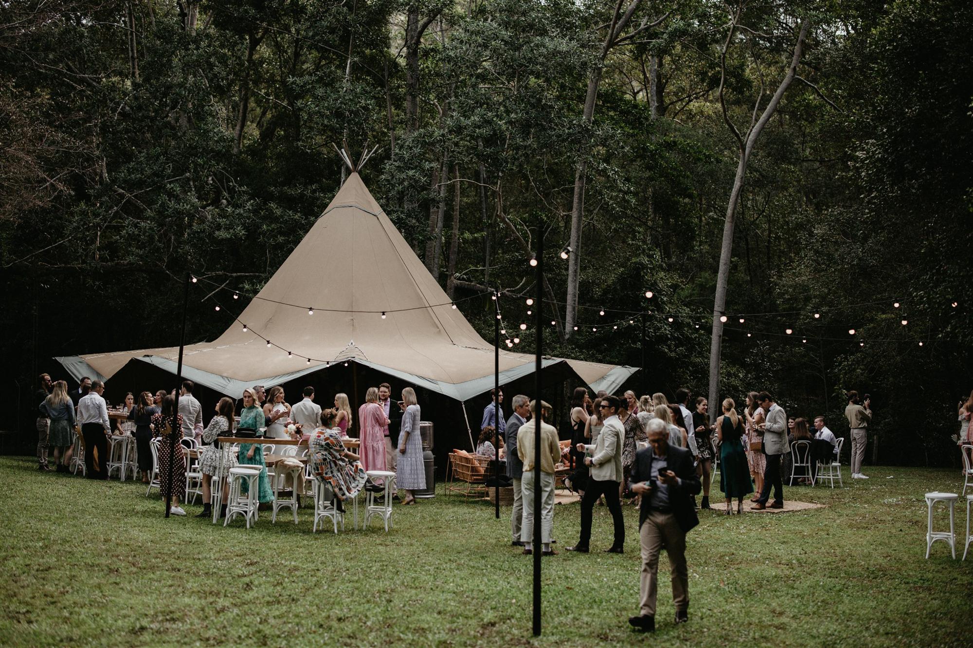 tipi wedding private property gold coast