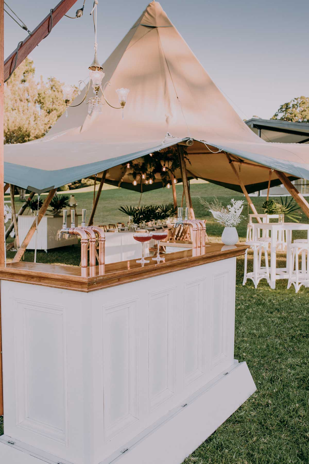 Tipi Luxe Wedding Gold Coast, little rum runner, mobile bar