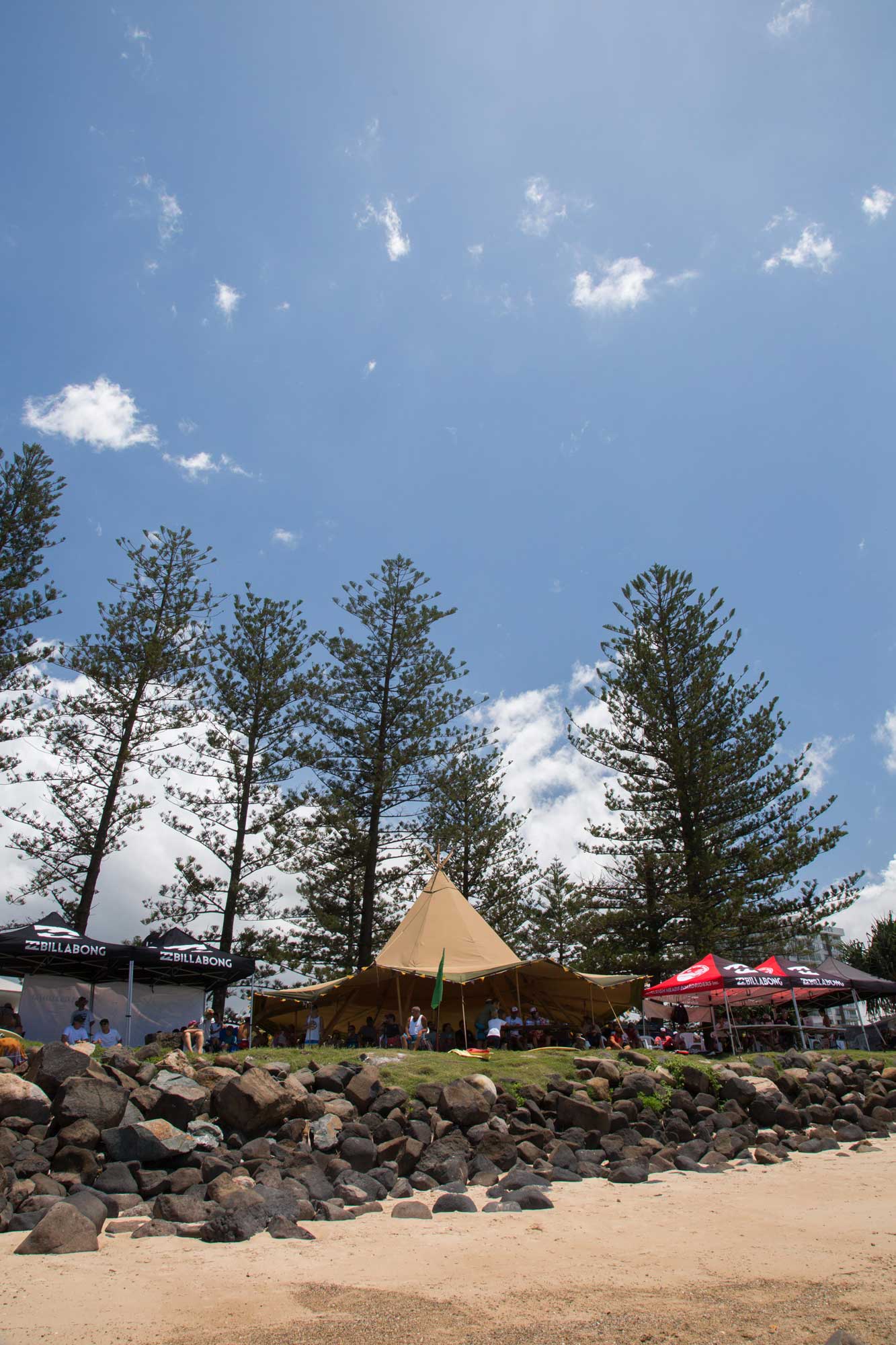 Gold Coast Tipis Burleigh Boardriders Surf Festival