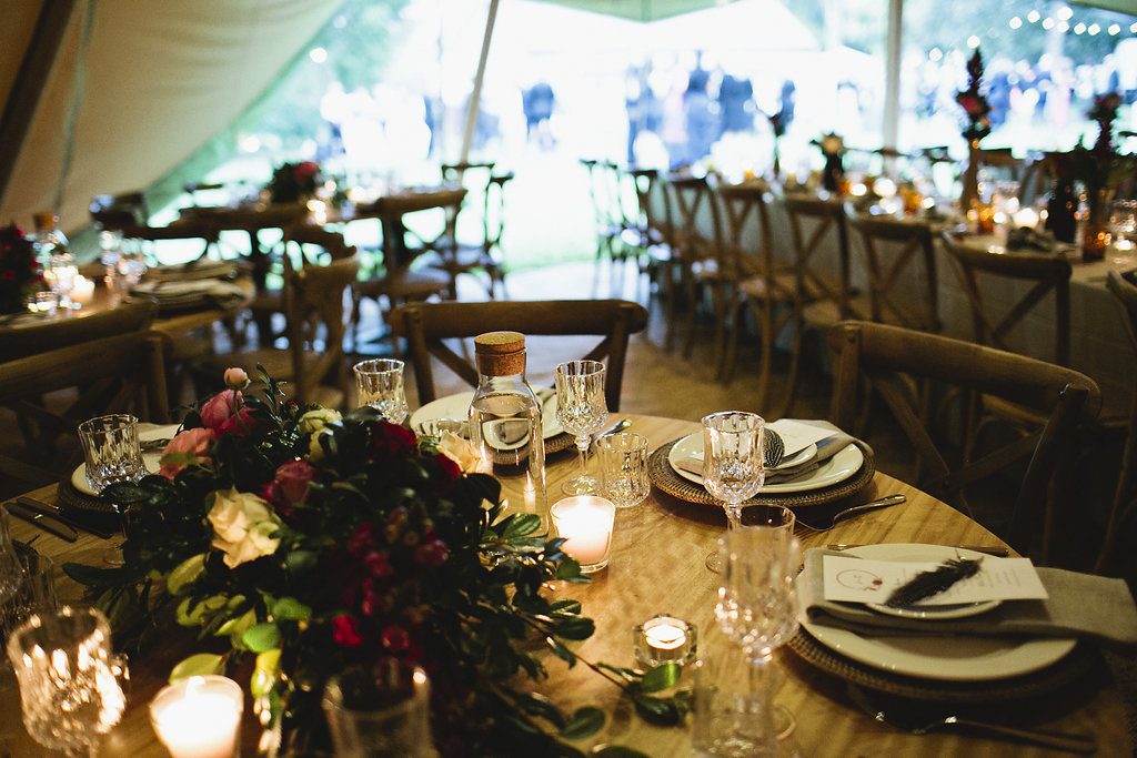 Interior tipi table styling