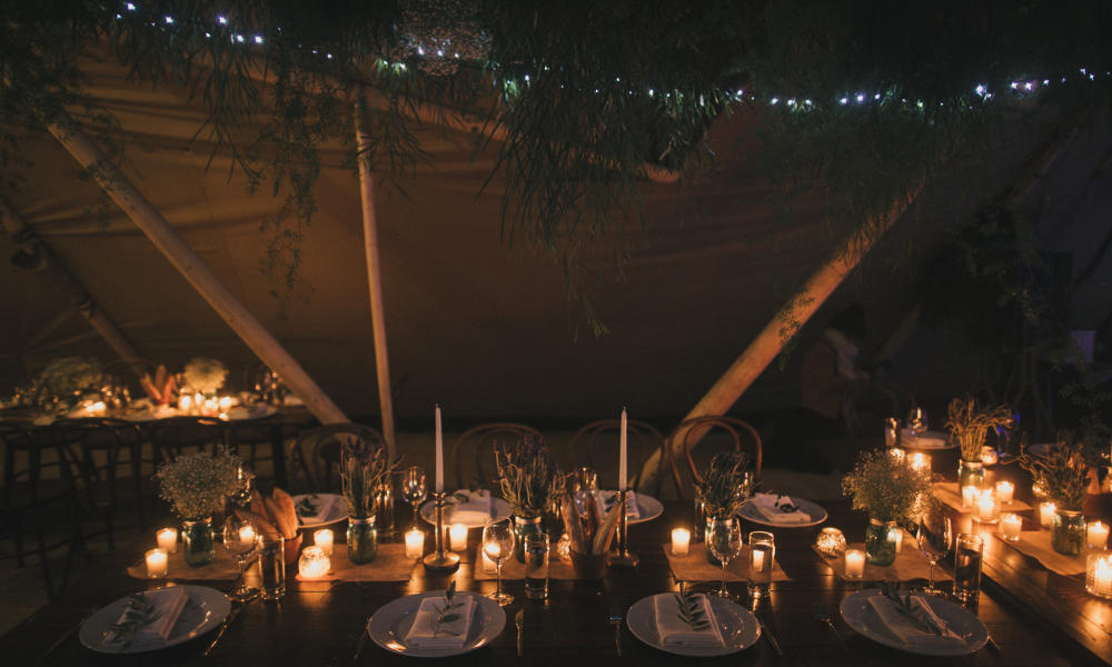 tipi, wedding, marquee hire, party, hinterland, outdoor wedding