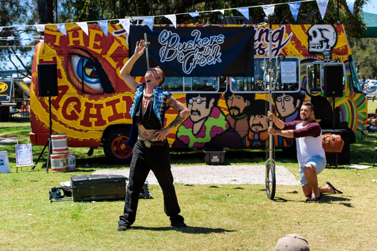 festival, buskers on the creek, gold coast, gold coast tipis