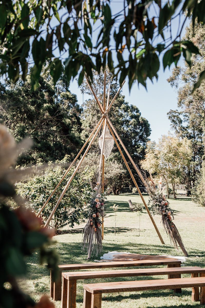 Boho Luxe Riverwood Wedding - Gemma & Josh - Gold Coast Tipi Hire