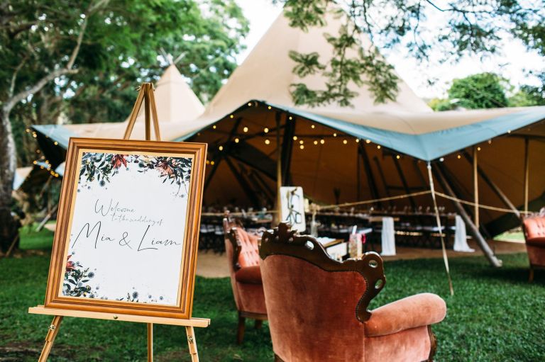 Tipi Wedding Historic Rivermill