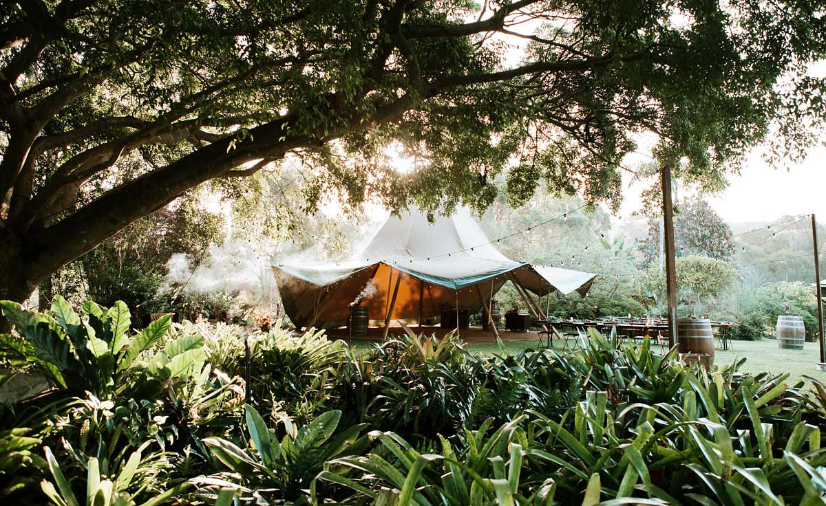 tipi wedding private property