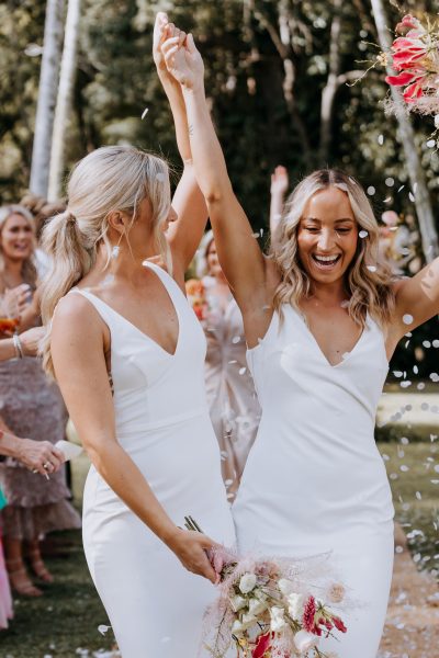 The Acre Boomerang Farm Tipi Wedding Same Sex beautiful brides